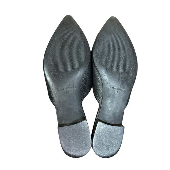 EVERLANE The Boss Mule Black Pebbled Italian Leather Pointed Toe Size 7 - Picture 8 of 10